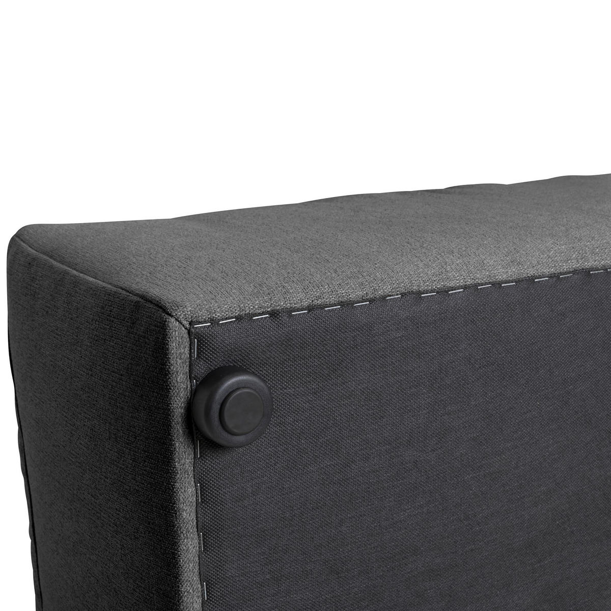 ECKSOFA mit Hocker links Kattrina Flachgewebe anthrazit - Anthrazit, Kunststoff (160/250cm) - 58aufmkessel