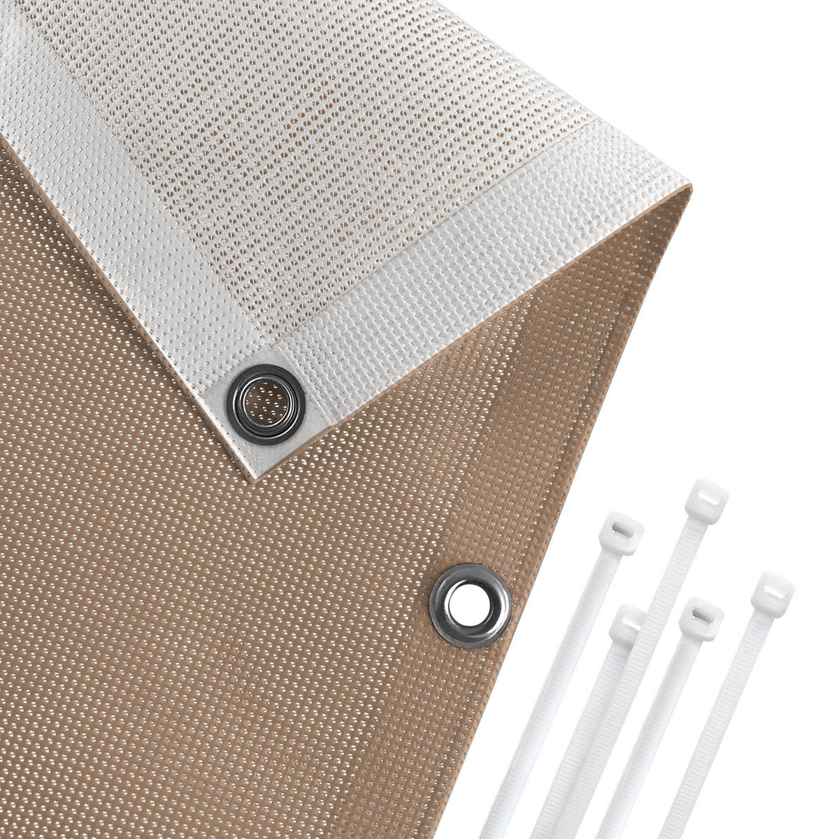 BALKON SICHTSCHUTZ Beige 650/75 cm - Beige, Kunststoff (650/75cm) - Bilderwelten