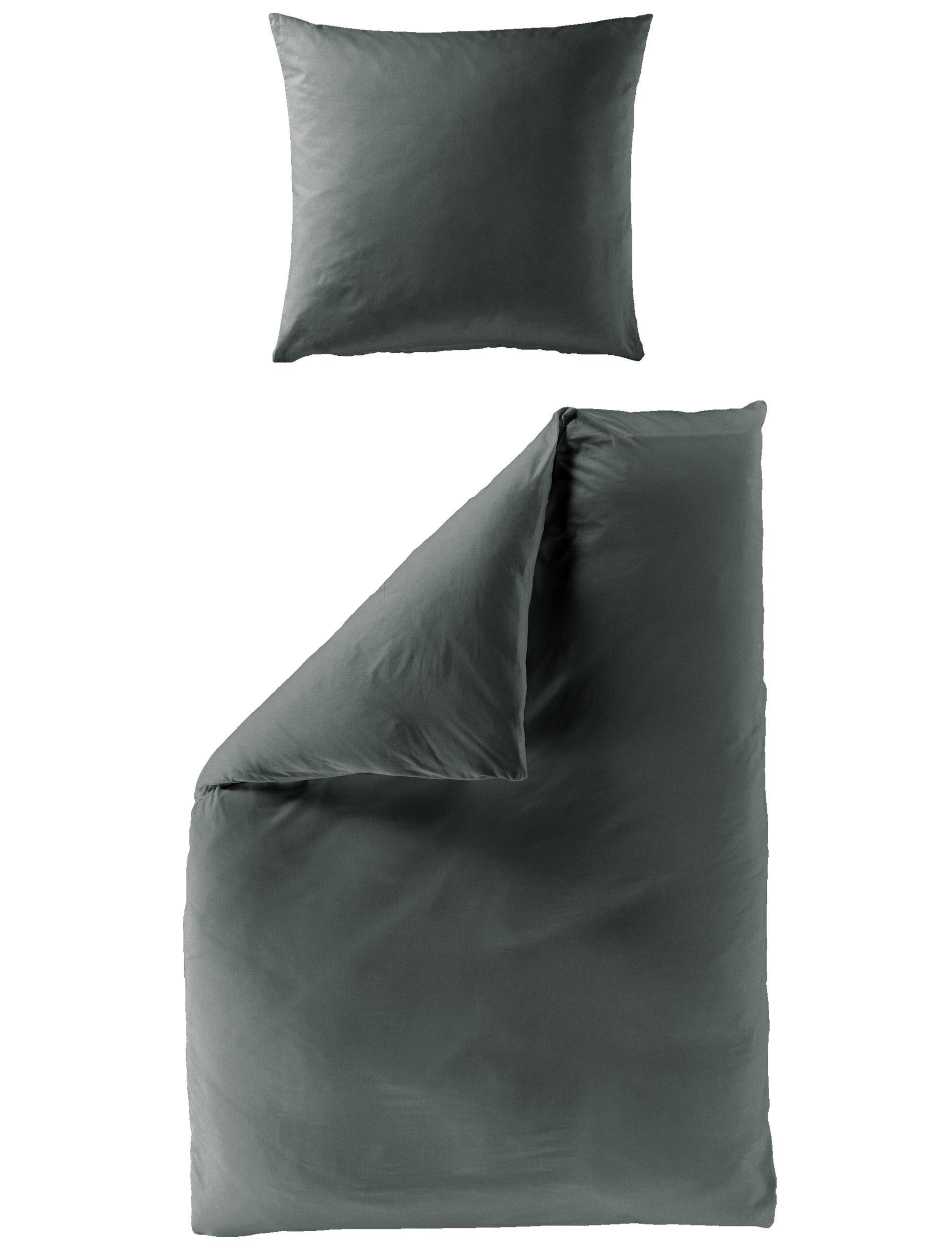 BETTWÄSCHE Biber 3000 - Schwarz, Textil (135/200cm) - Bierbaum
