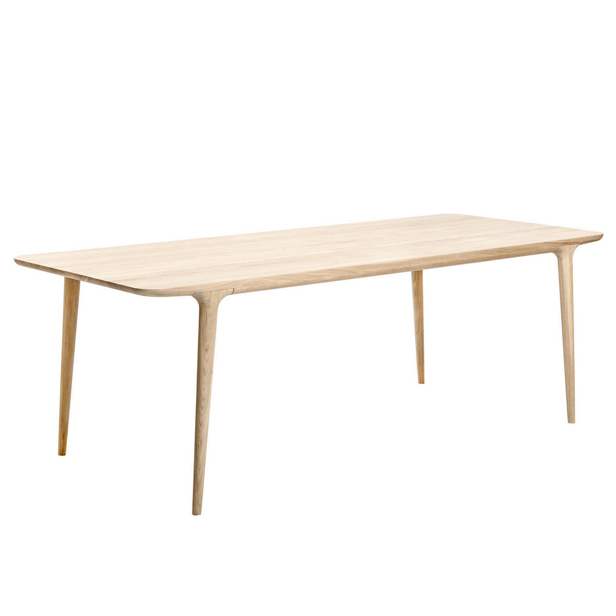 ESSTISCH - Eiche massiv - Eichefarben, Holz (90/220/75cm) - home24