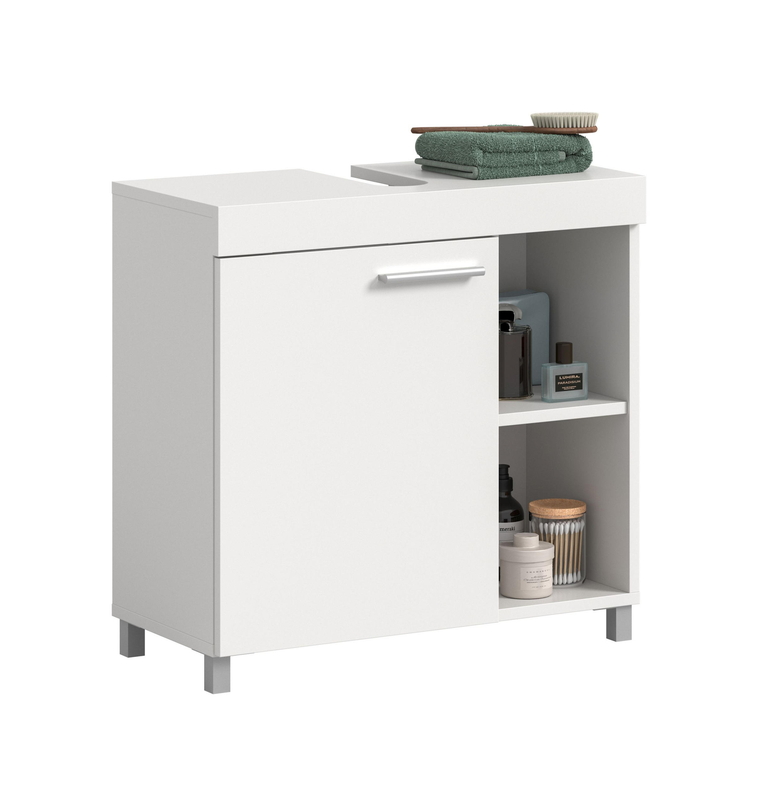 WASCHBECKENUNTERSCHRANK Noah weiß 65/31/63 cm - Weiß, Holzwerkstoff (65/63/31cm) - Xonox