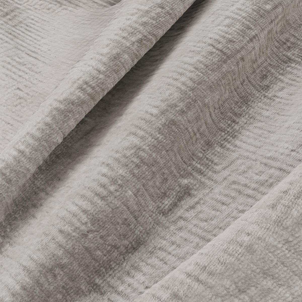ECKSOFA rechts Velours mit Motiven Beige 266cm - Beige, Textil (266/165cm) - Sia Home