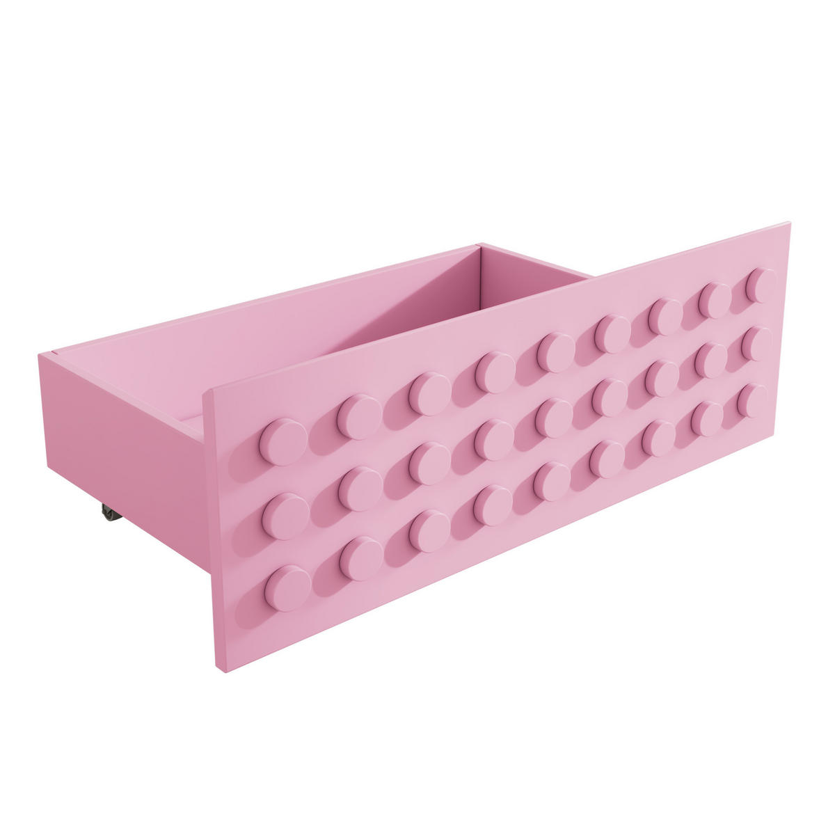 KINDERBETT, 1 Stauraumschublade, Block-Design, 90x200cm, Rosa - Rosa, Holz (90/200cm) - OKWISH