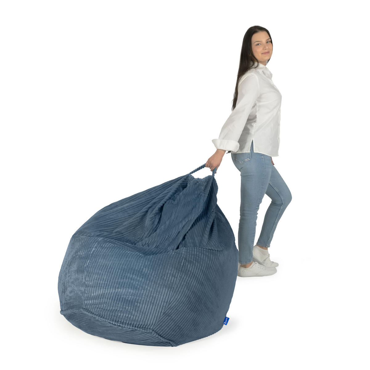 KINDER-SITZSACK Classico Cord S dunkelblau - Dunkelblau, Textil (70/60/70cm) - Bruni