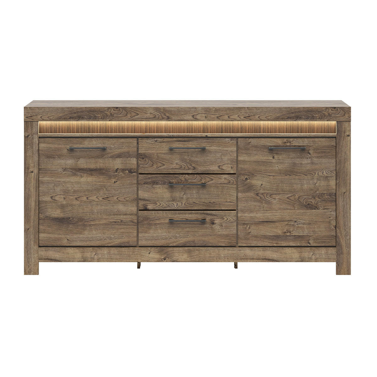 KOMODA Amaury Drvo - smeđa, drvni materijal (180/93/45cm) - Petits-meubles
