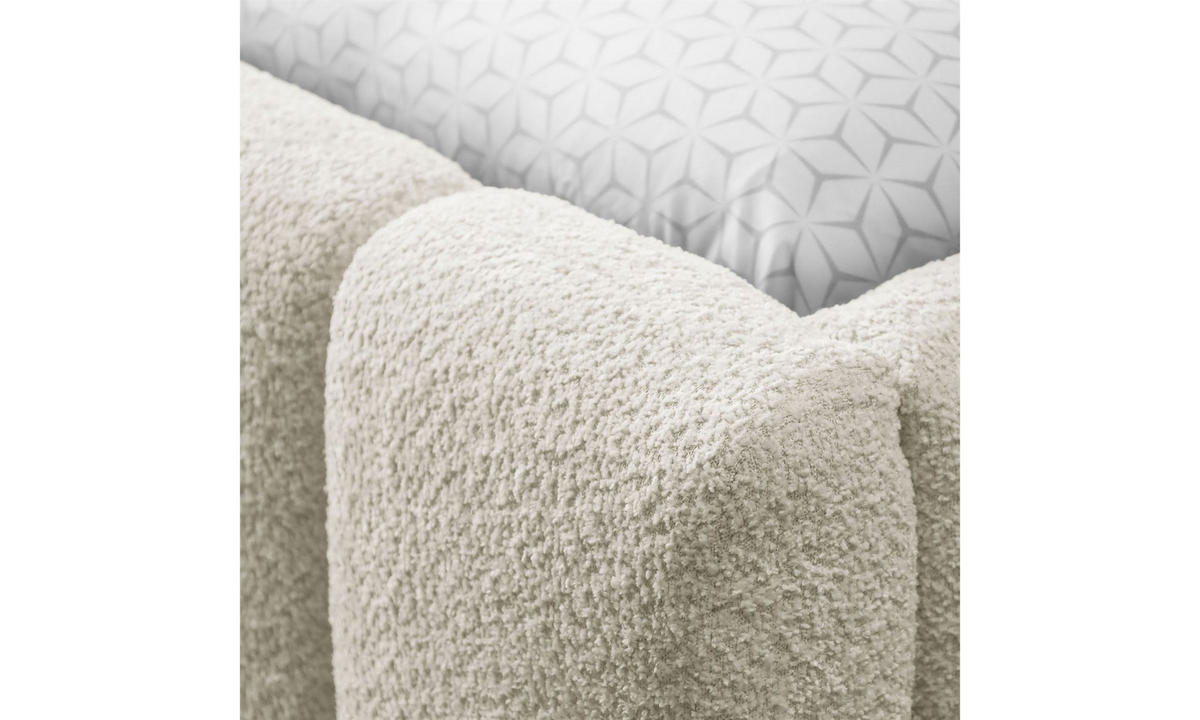 POLSTERBETT ELENA 140x200 cm Creme (Anthology 1), 34 Holzlatten, Kopfteil 108 cm - Creme, Textil (140/200cm) - Lookway