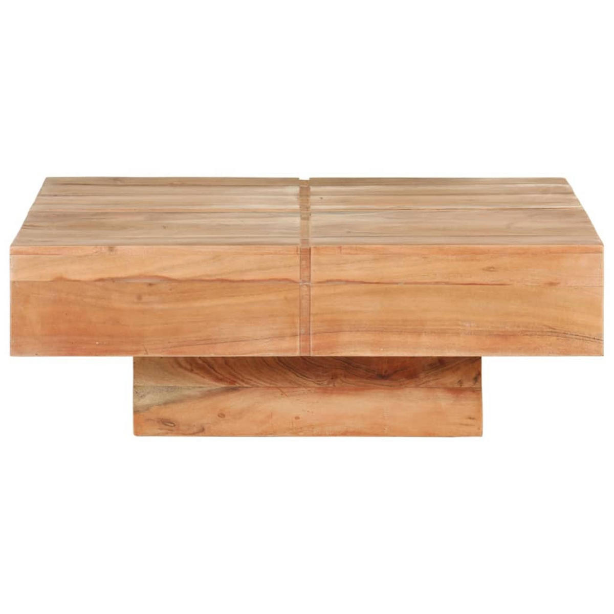 COUCHTISCH, 80/80/28 cm, aus Massivholz Akazie - Braun, Holz (80/80/28cm) - vidaXL