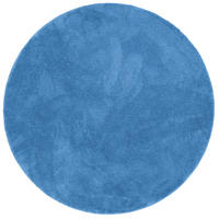 HOCHFLOR SUPER SOFT TEPPICH SILKY RUND - Blau, Textil (160/160cm) - Pergamon