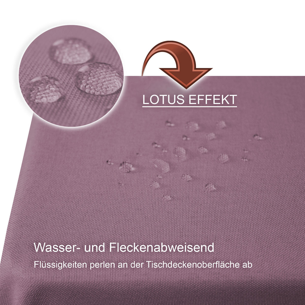 TISCHDECKE Leinenoptik 160/160 cm quadratisch Flieder - Flieder, Textil (160/160cm) - TiborTex