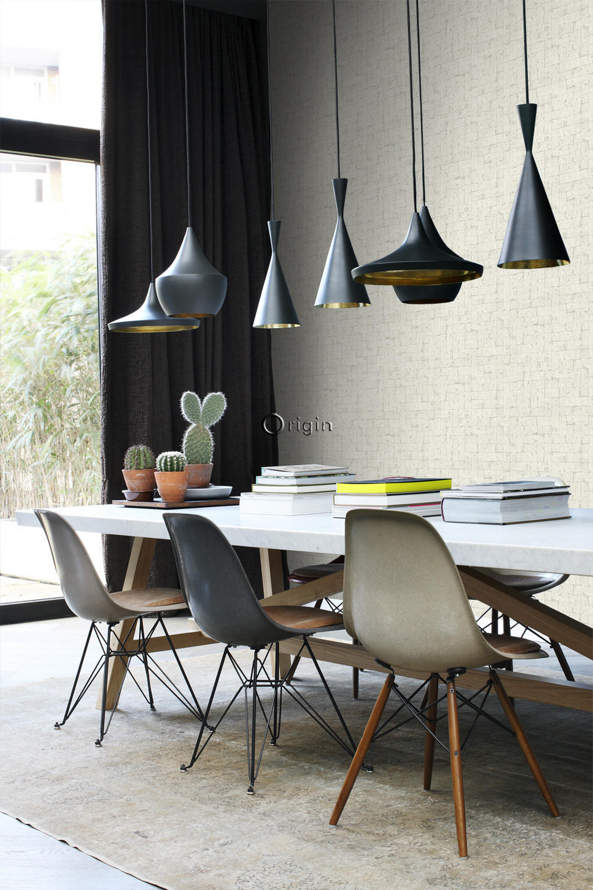 TAPETE Backstein-Optik 53 cm x 10.05 m - Beige, Papier (53/1000cm) - Origin Wallcoverings