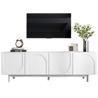 TV-SCHRANK in Weiß mit 4 Türen und verstellbaren Einlegeböden 175/38/56 cm - Weiß, Holzwerkstoff (175/56/38cm) - Redom