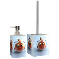 BADEZIMMER Set Goldfisch - Orange, Kunststoff (7/17/7cm) - Sanilo