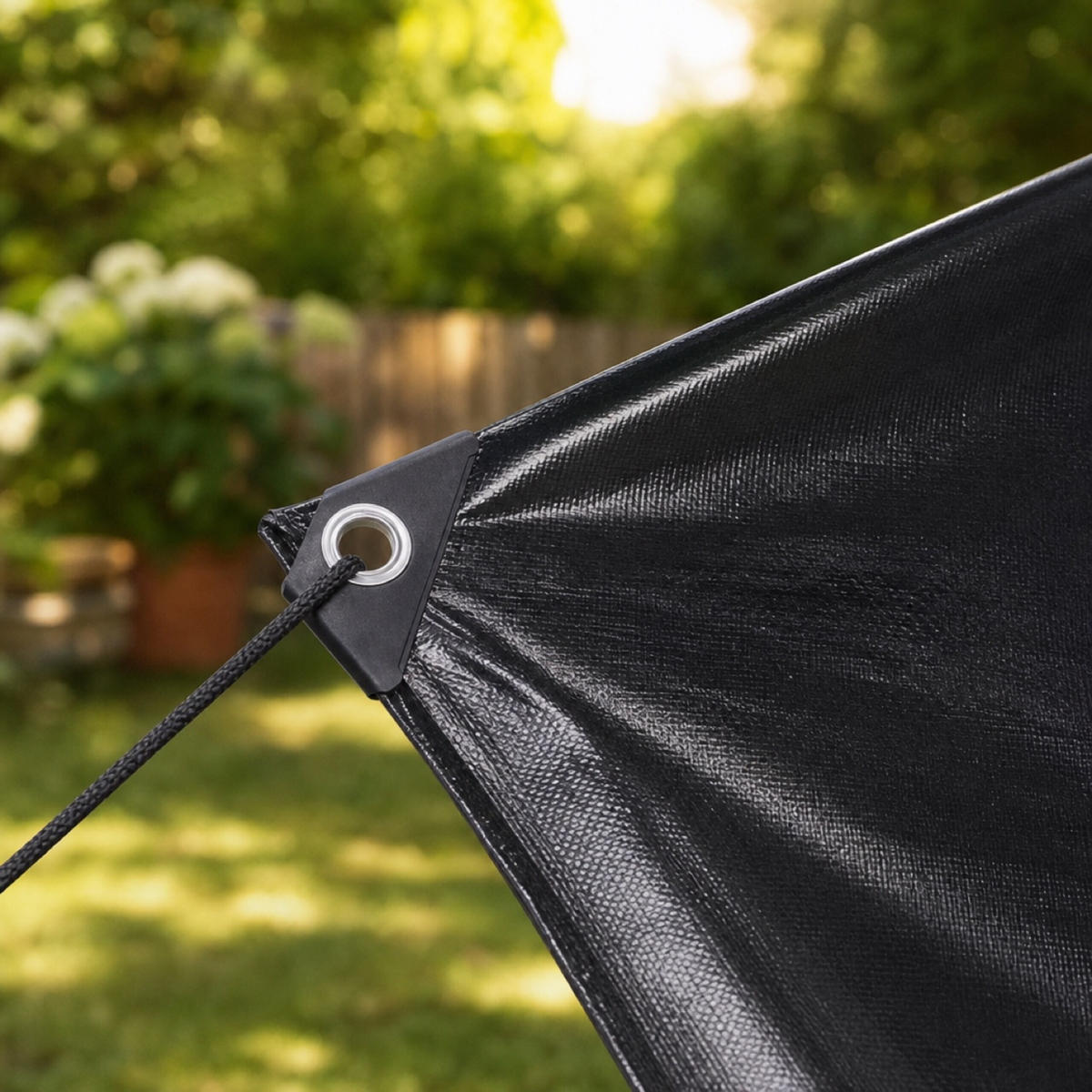 ABDECKPLANE Schwarz wasserdicht 3x4 m - Schwarz, Kunststoff (400/300/0.1cm) - Relaxdays