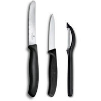 SCHÄLMESSER Messerset Swiss Classic - Schwarz - 3-teilig - Schwarz, Metall (1cm) - Victorinox