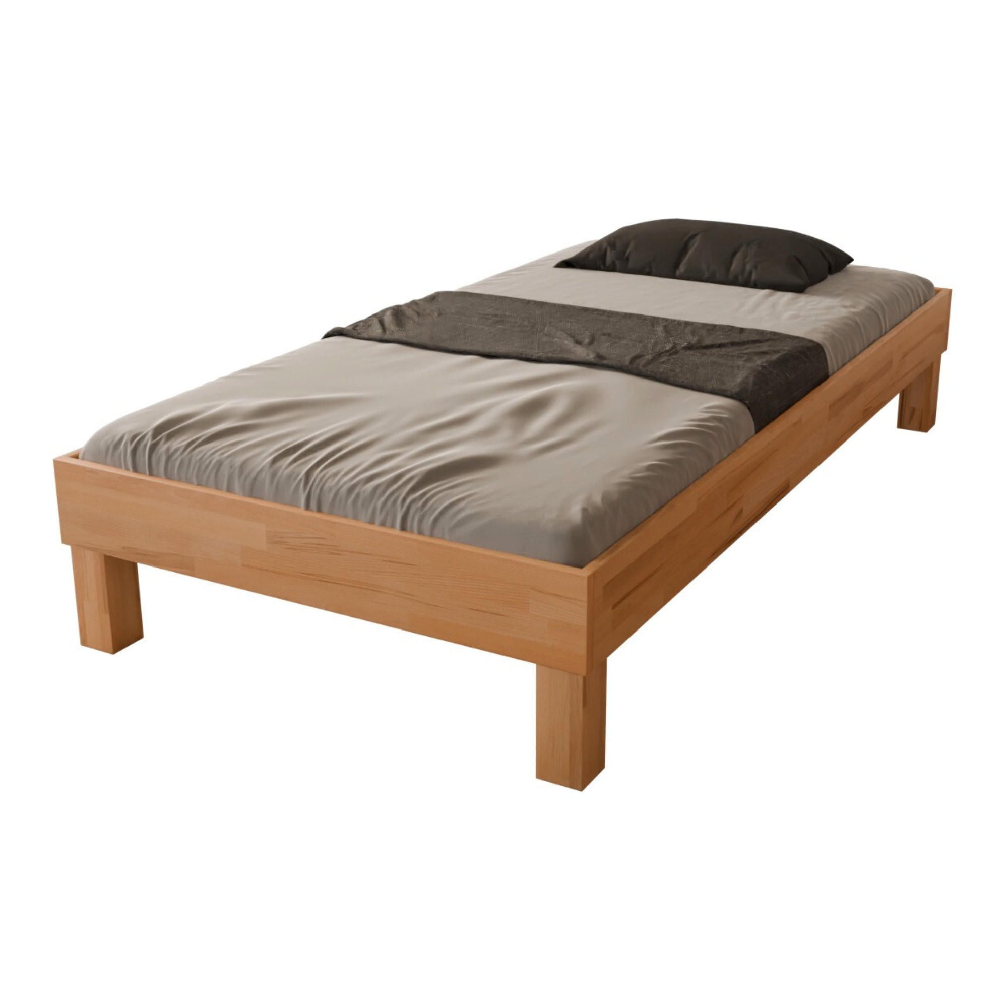 FUTONBETT 90/200 cm aus Kernbuche - Braun, Holz (90/200cm) - MeinMassivholz