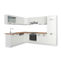 ECKKÜCHE R-Line Weiß Landhaus/Weiß 227 x 287 cm, AP Eiche - Weiß, Holzwerkstoff (287/81.6/60cm) - Vicco