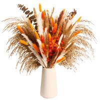 TROCKENBLUME Deko Blumenstrauß 60 Stück - Multicolor, Naturmaterialien (7cm) - Kaket