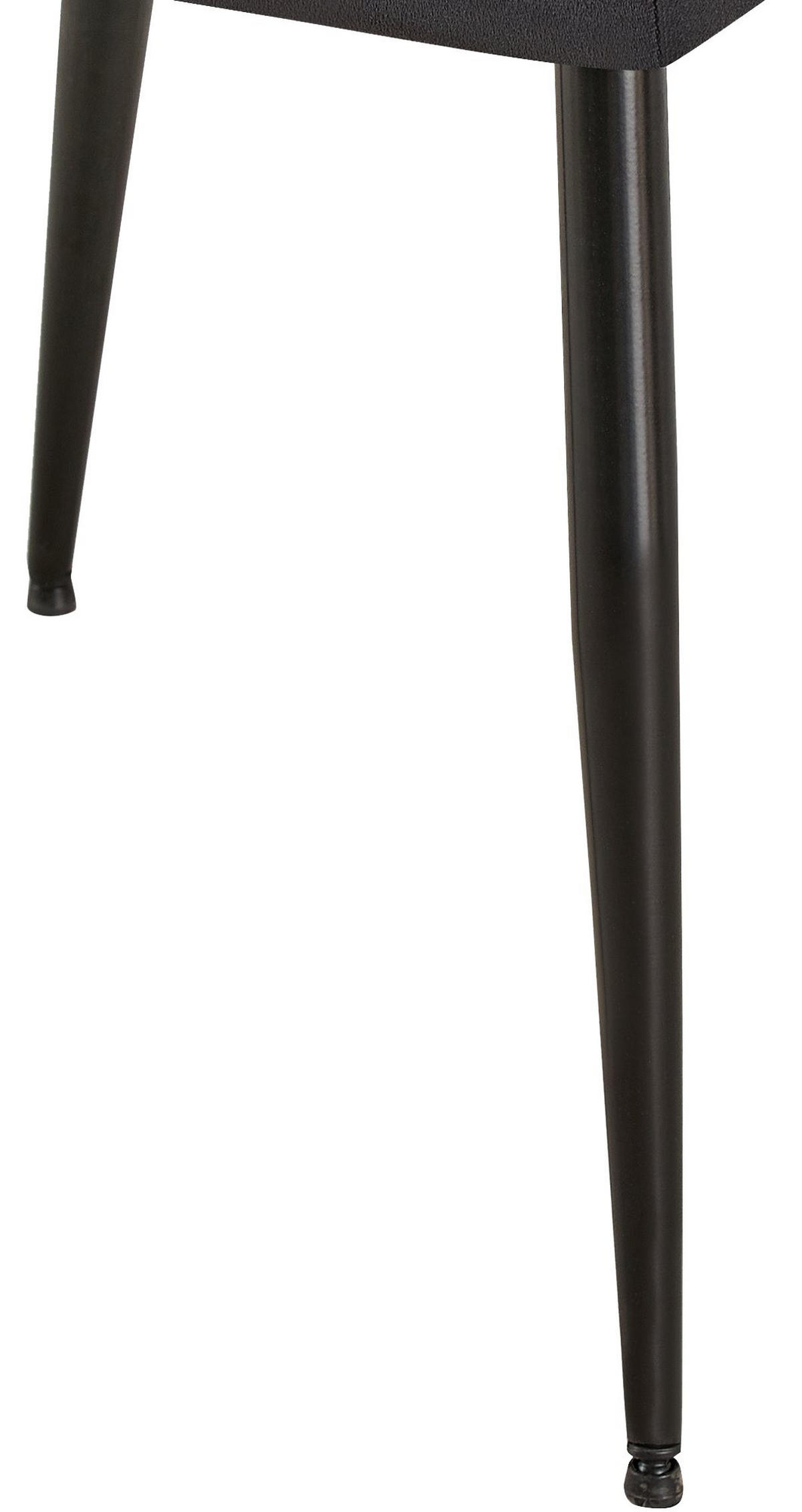 ARMLEHNENSTUHL 4er Set Samt Schwarz - Schwarz, Textil/Metall (56.5/84/61cm) - CLP