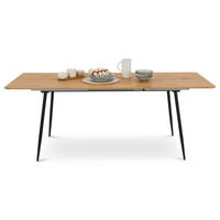 ESSTISCH ORSA Eiche - Eichefarben, Holzwerkstoff/Metall (80/160/76cm) - IDIMEX