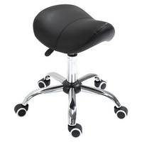 ARBEITSHOCKER Drehstuhl Drehhocker Rollhocker Sattelhocker Hocker Schwarz - Schwarz, Kunststoff (52/61/53cm) - HOMCOM