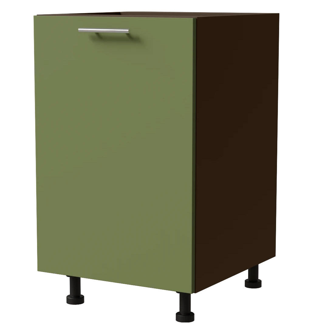 Feldmann-Wohnen Unterschrank Grün, Dunkelgrau 50x82x50 cm