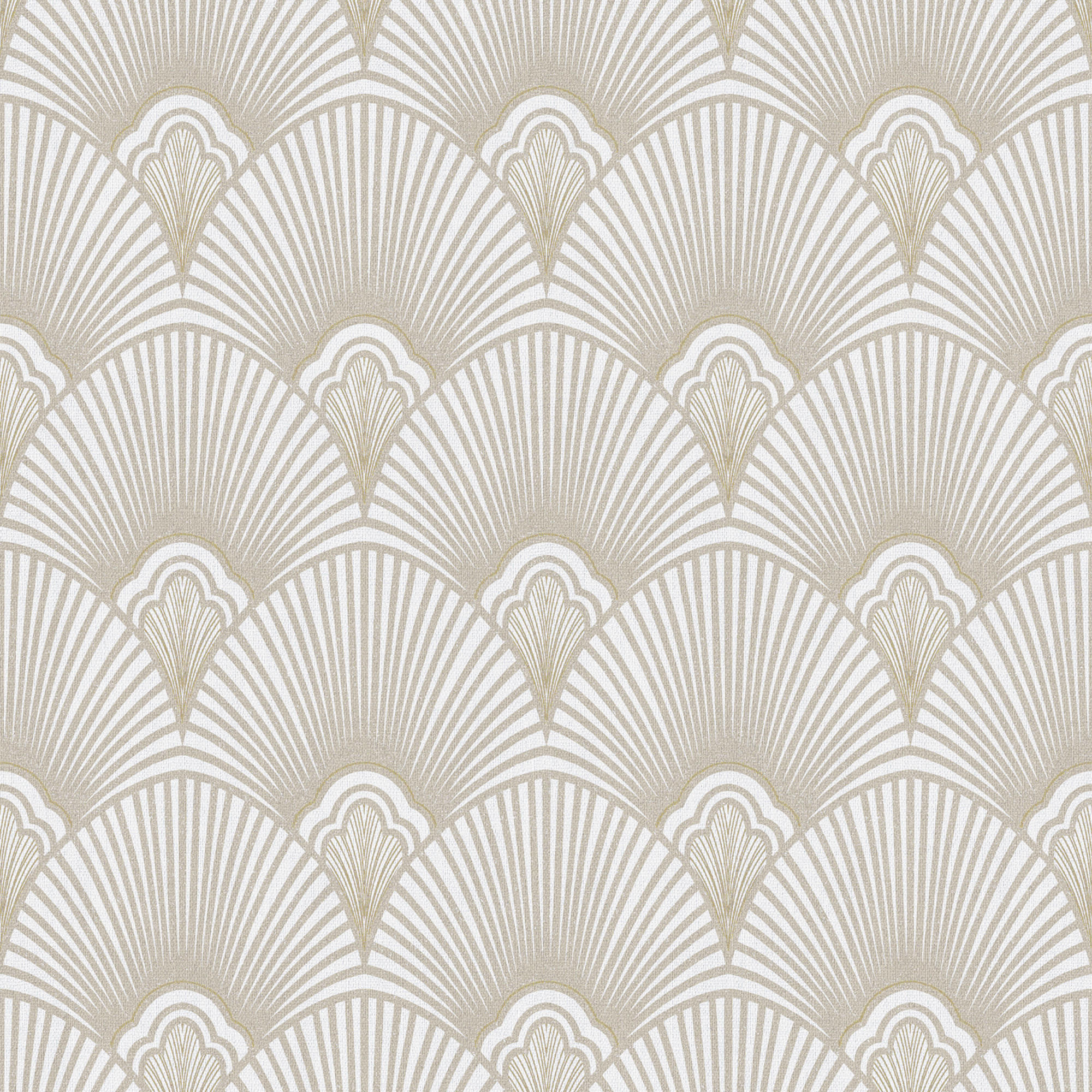 VLIESTAPETE - Art Deco Natur - Beige, Papier/Kunststoff (52/1000cm) - Sublime