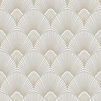 VLIESTAPETE - Art Deco Natur - Beige, Papier/Kunststoff (52/1000cm) - Sublime