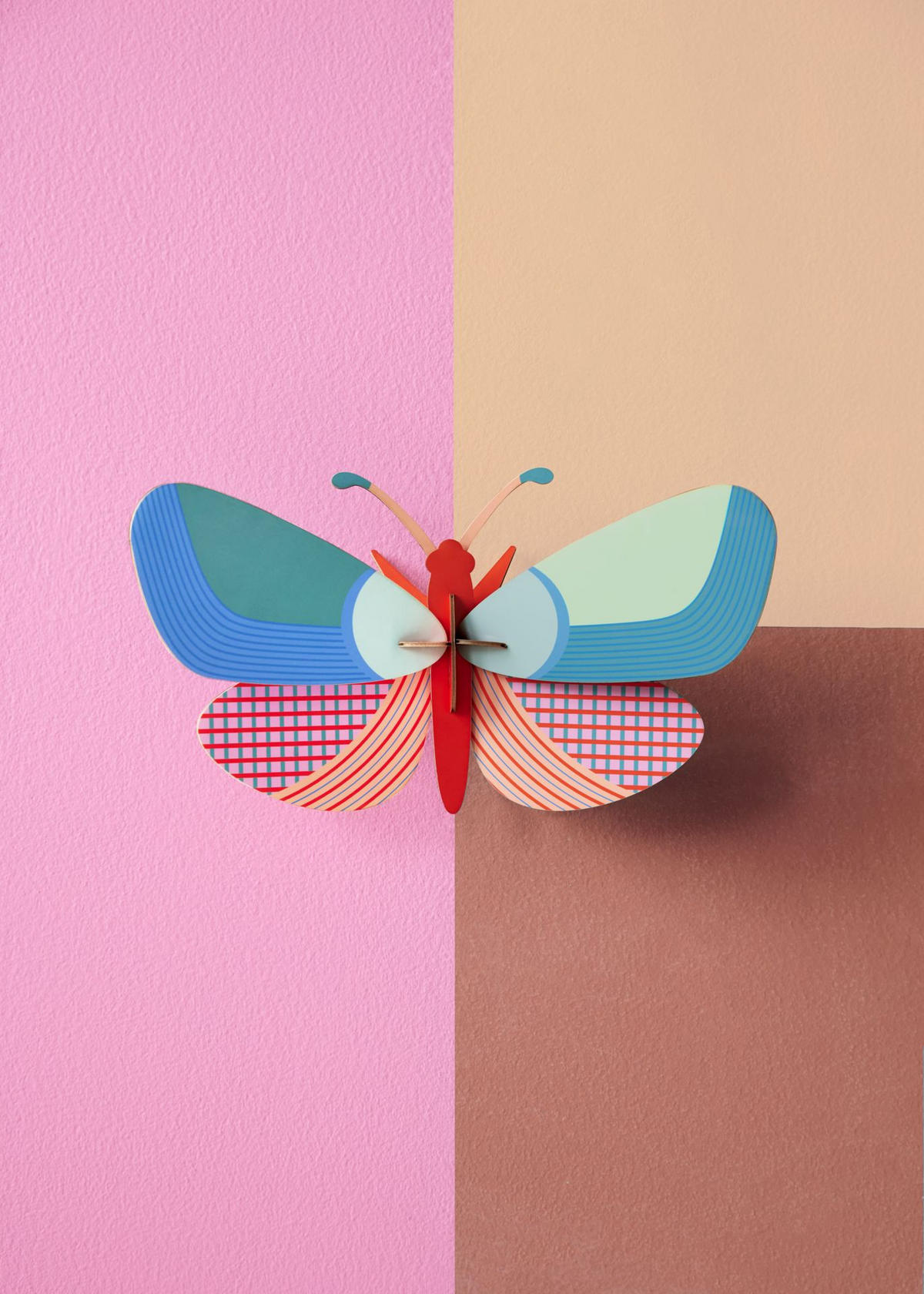 WANDDEKO Geor Schmetterling 9.5/16 cm - Multicolor, Wellpappe (9.5/16/28cm) - KUNSTLOFT