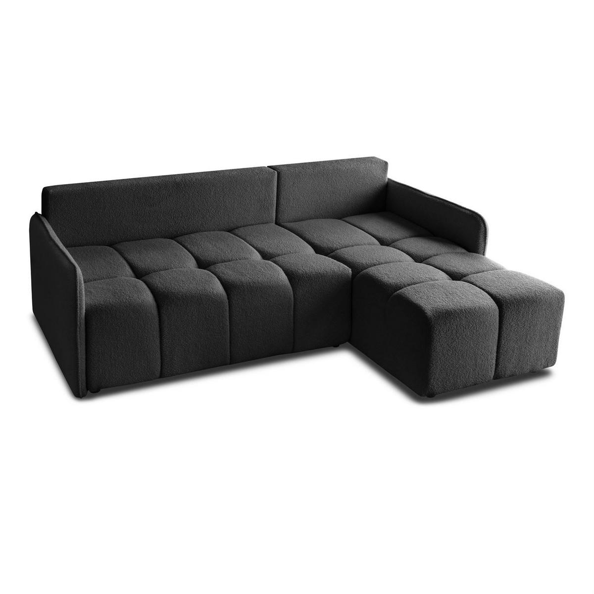 AUSZIEHBARES Ecksofa GAMMA mit Schlaffunktion Quelle 92 - Grau, Textil (217/145cm) - Lookway