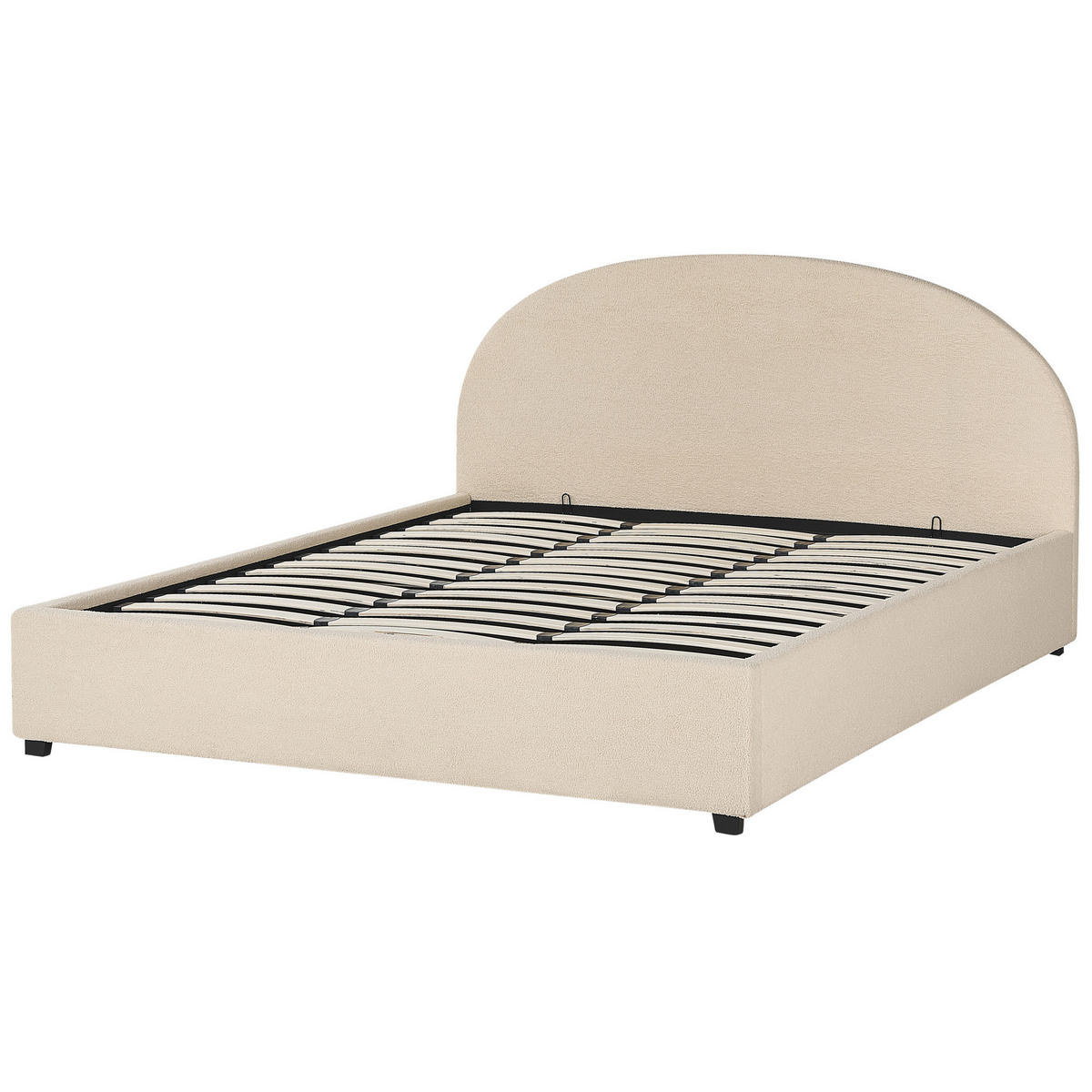 POLSTERBETT Beige Bouclé 180x200 cm Vaucluse - Beige, Textil (180/200cm) - Beliani