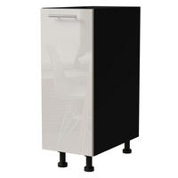 UNTERSCHRANK Brerra D1D/30 30 / 50 / 82 cm - Creme/Schwarz, Holz/Holzwerkstoff (30/82/50cm) - Feldmann-Wohnen