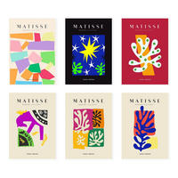 POSTER Set Mit 6 Illustrationen Von Henri Matisse Einladend A3 Rahmenlos - Klar, Papier (29/3cm) - Nacnic