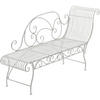 GARTENLIEGE Metall antik weiß - Perlmutt, Metall (156/78/46cm) - CLP