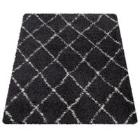 HOCHFLORTEPPICH 80/150 cm Kairo 730 - Anthrazit, Textil (80/150cm) - Paco Home