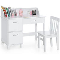 KINDERSCHREIBTISCH mit Stuhl 2-teiliges Set Weiß - Weiß, Holzwerkstoff (90.5/81/46cm)