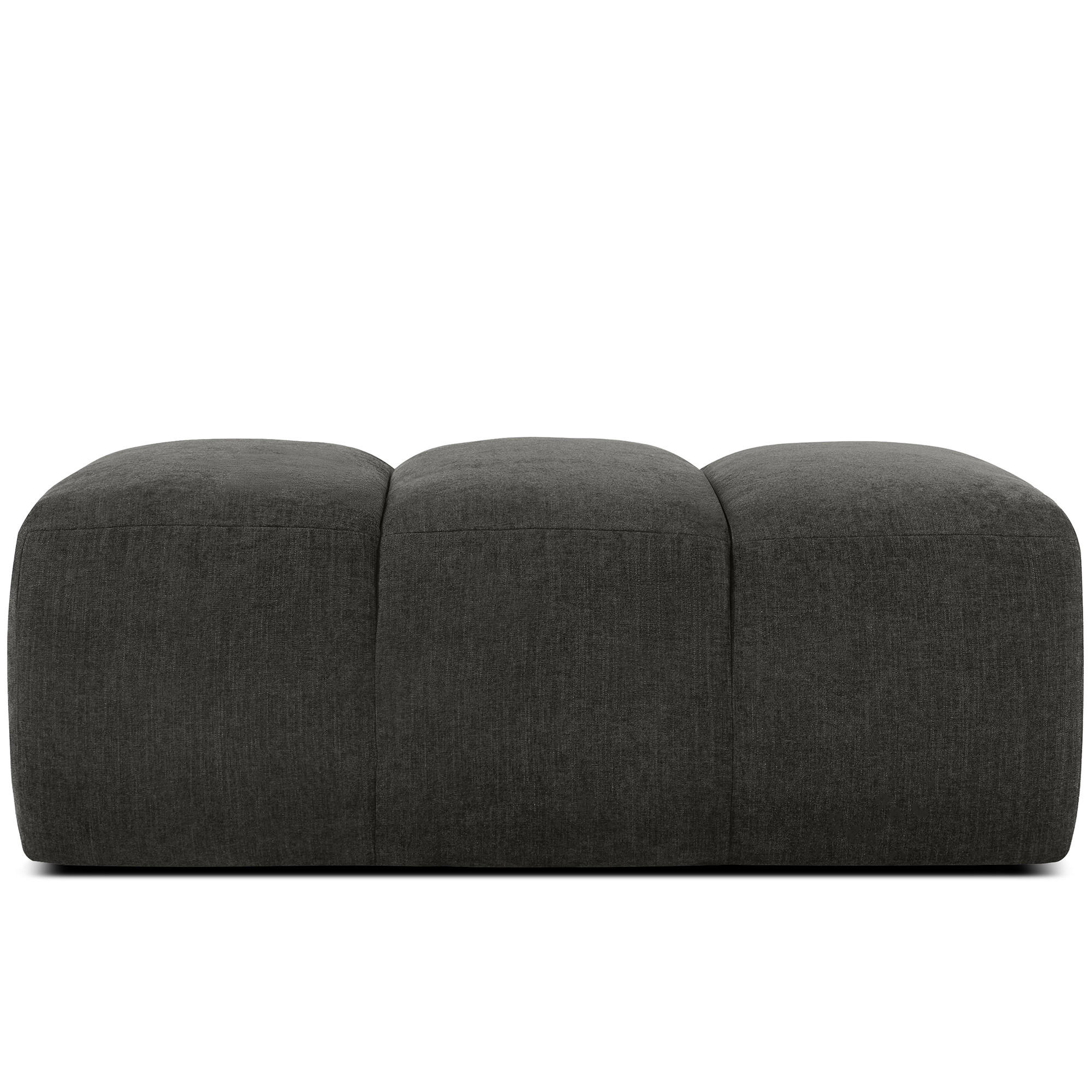 SITZHOCKER FLAVA, Graphitfarben - Graphitfarben, Holz/Holzwerkstoff (123/47/70cm) - KONSIMO®