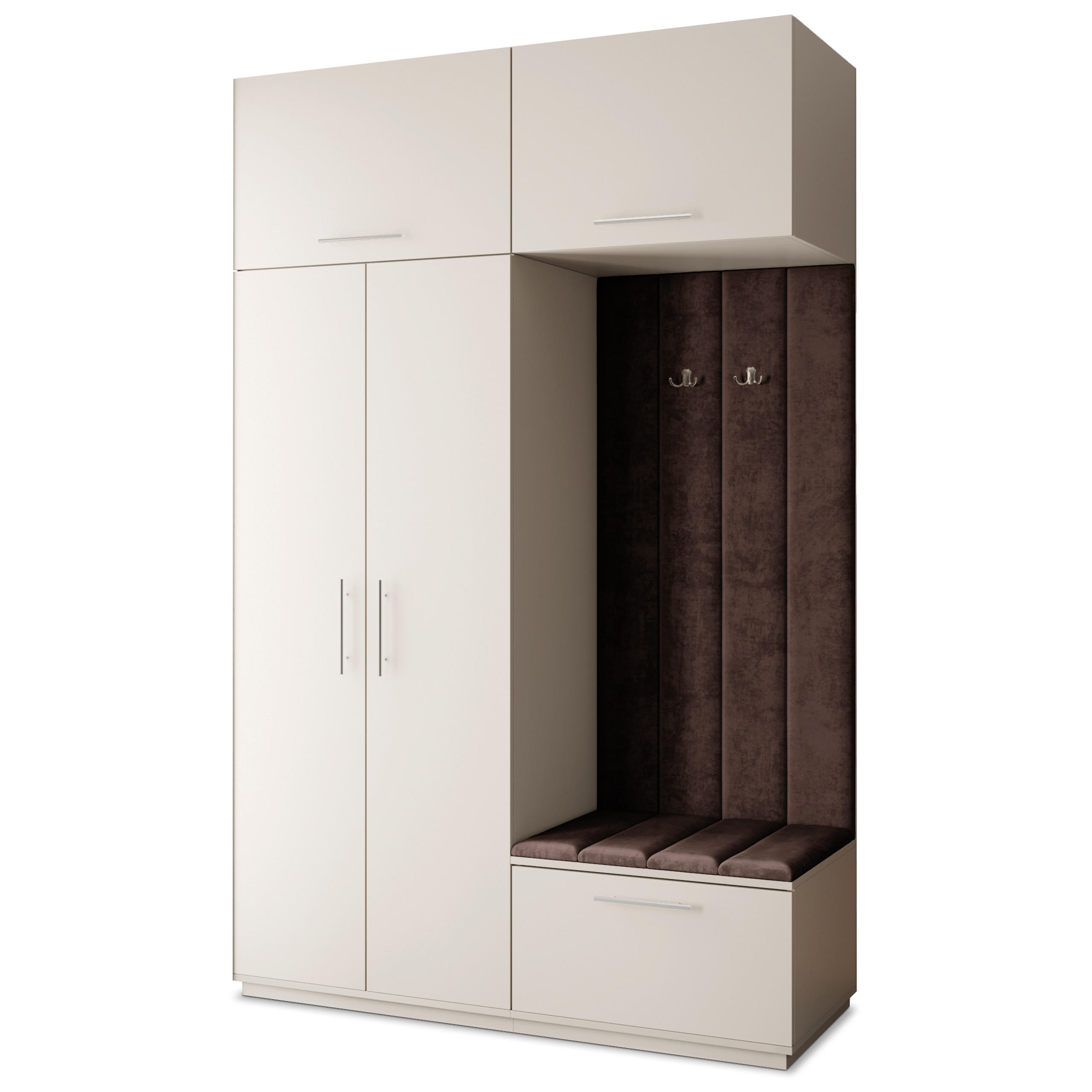 Masseno Garderobenschrank Kaschmir, Braun 150x240x60 cm