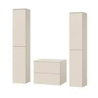 BADMÖBEL-SET Color Macadamia 3-Teilig (2S 60 + 2D 160 X2) - Beige, Holzwerkstoff (140/160/45cm) - mzm24