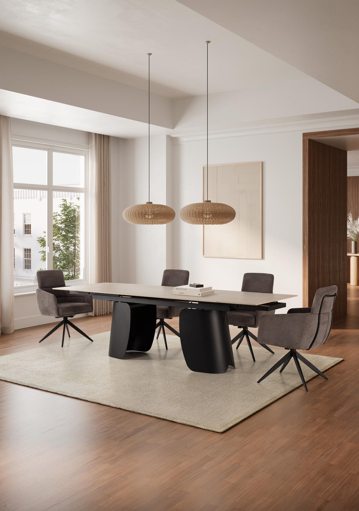 ESSTISCH Crisia Braun 180/90/76 cm - Braun, Keramik (180/90/76cm)