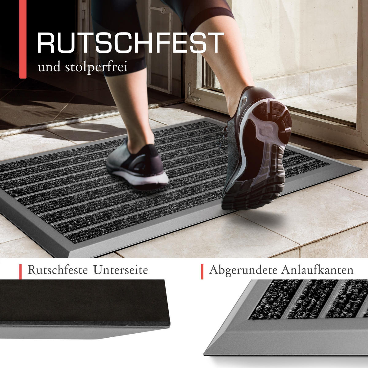 ALU-FUSSMATTE AluGant DL - Blaugrau, Metall (80/50cm) - BoMoe