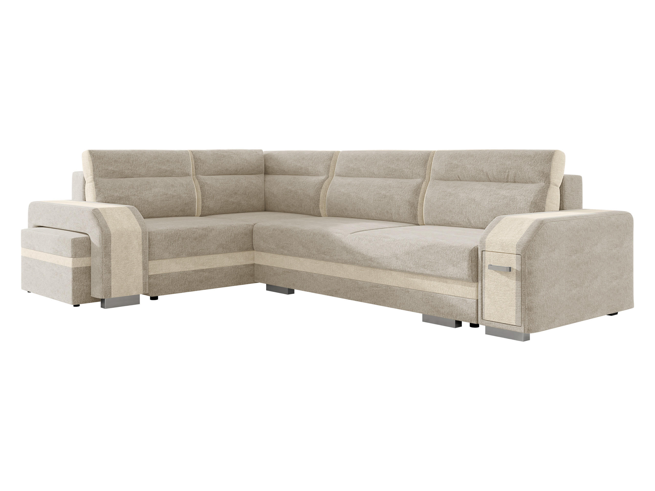 Mirjan24 Ecksofa Beige, Natur 305x205 cm