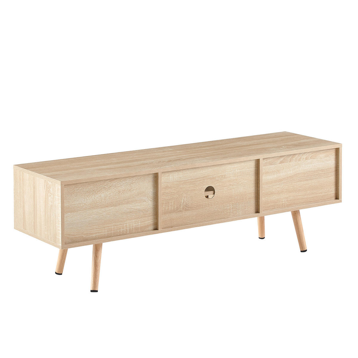 TV-SCHRANK Naturholzoptik mit Schiebetüren - Naturfarben, Holz (140/46.5/40cm) - Kaket