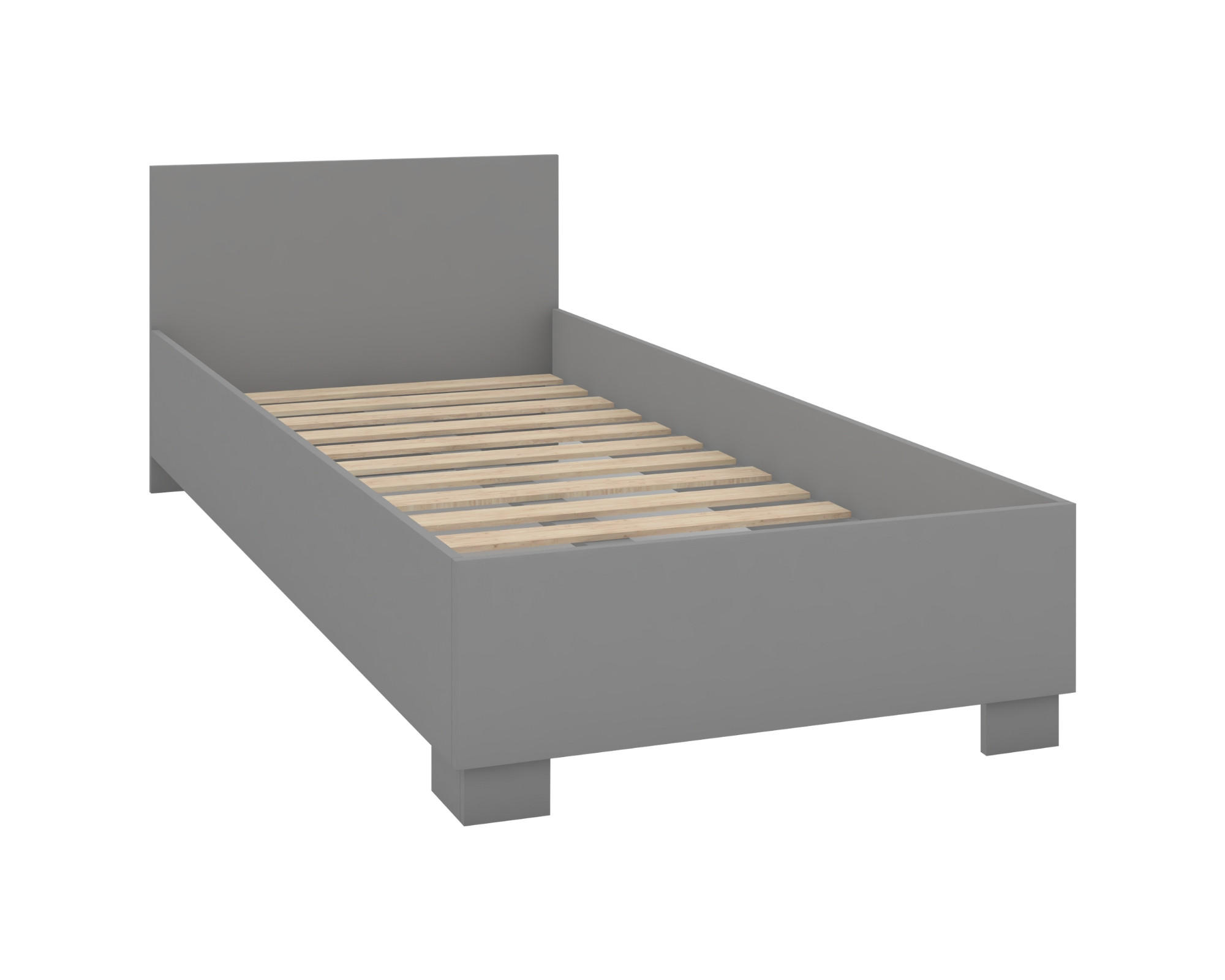 JUGENDBETT INGE 36 90/200 Grau - Grau, Holzwerkstoff (90/200cm) - Deine Möbel 24