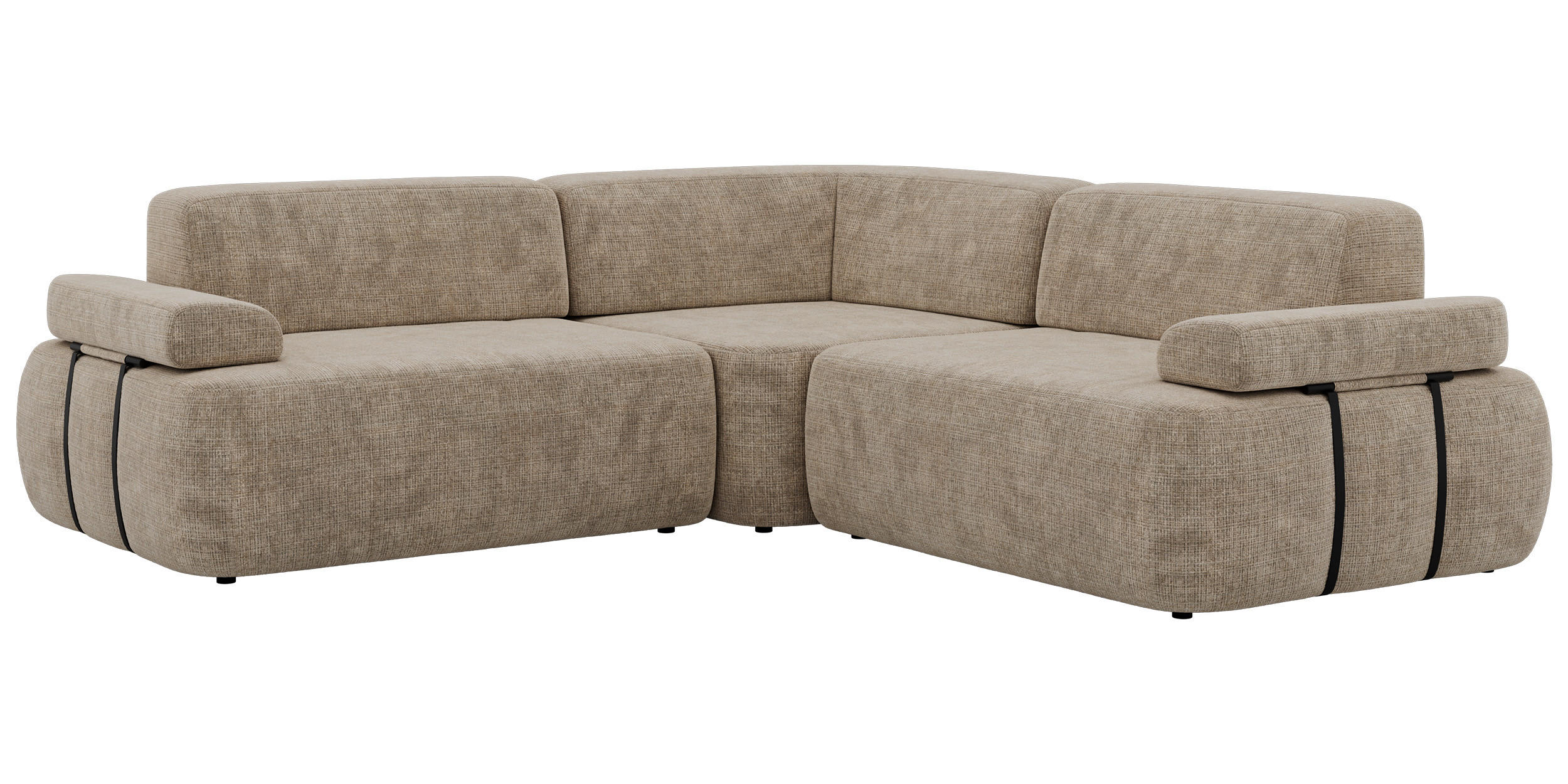 MKS Ecksofa Beige 257x257 cm