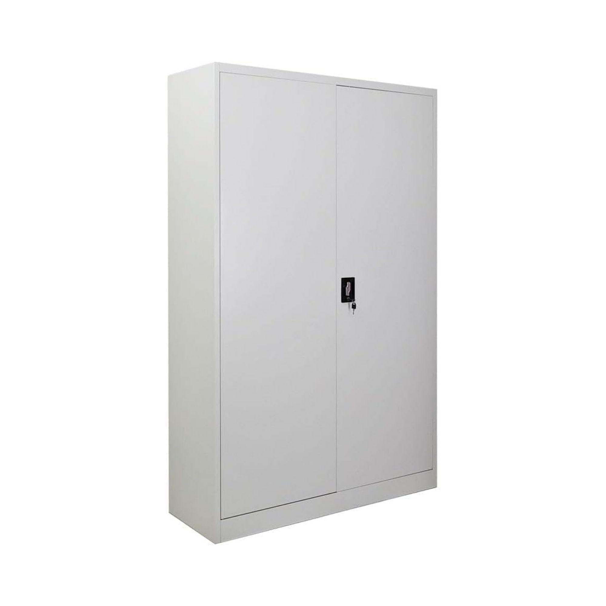FLÜGELTÜRENSCHRANK Elephant komplett montiert 180x120x40cm 4 Ebenen Lichtgrau - Hellgrau, Metall (120/180/40cm) - PROREGAL