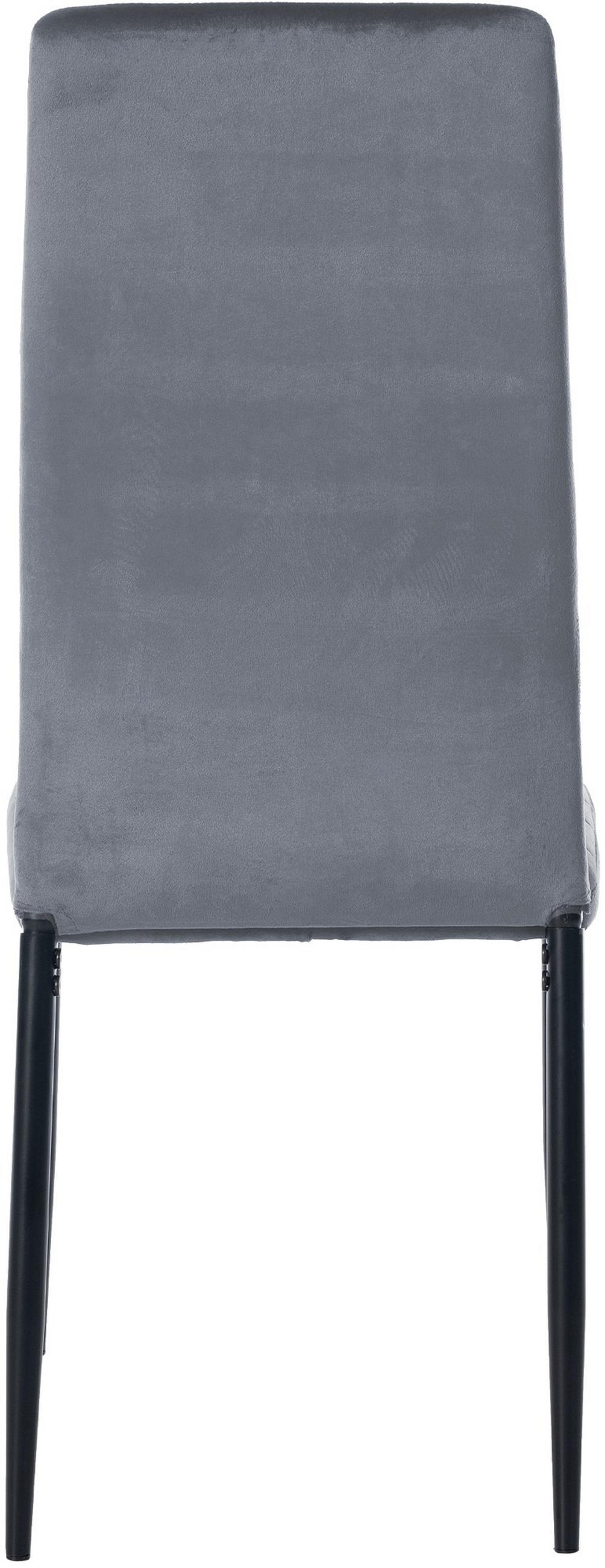 ESSZIMMERSTUHL Hador Samt Hellgrau Wohnzimmerstuhl - Hellgrau, Textil (41.5/99/40cm) - DELUKE