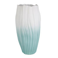 VASE Spirulina, Biskuit-Porzellan, türkis, 40 cm - Grün, Keramik (40cm) - Goebel