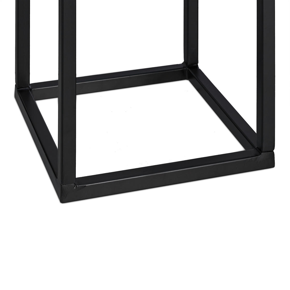 KAMINHOLZREGAL - Schwarz, Metall (30/40/30cm) - Relaxdays