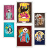 POSTER Set Mit 6 Tiermaskottchen In Rustikale Zitate A3 & A4 Weißer Rahmen - Weiß, Papier (29/3cm) - Nacnic