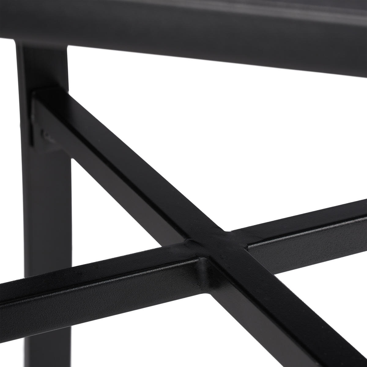 GARTENTISCH - Schwarz, Metall (46/46/46cm) - Relaxdays